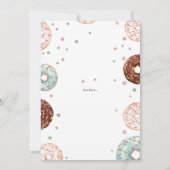 Invitation Deux beignets doux Aquarelle fille deuxième annive (Dos)