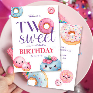 Invitation Deux beignets doux pour l'anniversaire
