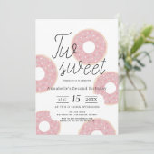 Invitation Deux beignets roses douces fille 2e anniversaire (Debout devant)