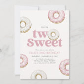 Invitation Deux beignets sucrés 2e anniversaire (Devant)