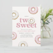 Invitation Deux beignets sucrés 2e anniversaire (Debout devant)