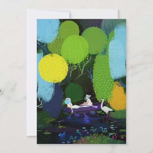 Invitation Deux belles dames dans un bateau (Devant)