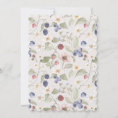 Invitation Deux Berry Sweet Babies Berries & Fleurs Douche (Dos)
