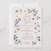 Invitation Deux Berry Sweet Babies Berries & Fleurs Douche (Devant)