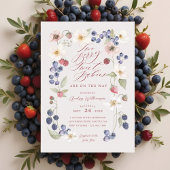 Invitation Deux Berry Sweet Babies Berries & Fleurs Douche