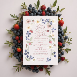 Invitation Deux Berry Sweet Babies Berries & Fleurs Douche