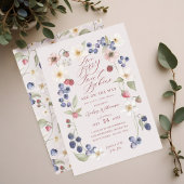 Invitation Deux Berry Sweet Babies Berries & Fleurs Douche