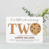 Invitation Deux biscuits 2e anniversaire (Debout devant)