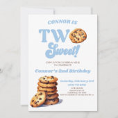 Invitation Deux biscuits sucrés et du lait 2e anniversaire (Devant)