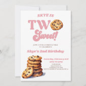 Invitation Deux biscuits sucrés et du lait 2e anniversaire (Devant)