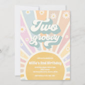 Invitation Deux Boho Super Sunshine Daisy 2e fête d'anniversa (Devant)