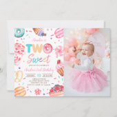 Invitation Deux bonbons à beignets sucrés 2e anniversaire Pho (Devant)