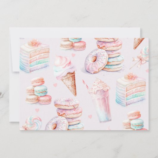 Invitation Deux bonbons doux pastel photo 2e anniversaire (Dos)