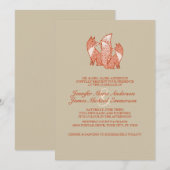 Invitation Deux Brown et ivoires Rencontres de mariage (Devant / Derrière)