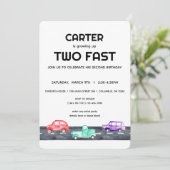 Invitation Deux Camion de Course Rapide 2ème Anniversaire Gar (Debout devant)