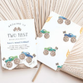 Invitation Deux Camion Monster Rapide Deuxième fête d'anniver