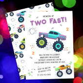 Invitation Deux Camions Monster pour Enfants 2 Ans Rapide