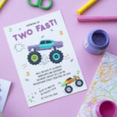 Invitation Deux Camions Monster pour Enfants 2 Ans Rapide