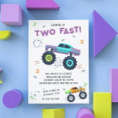 Invitation Deux Camions Monster pour Enfants 2 Ans Rapide