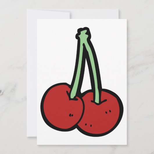 Invitation Deux cerises (Devant)