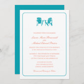 Invitation Deux chaises Adirondack Mariage (Devant / Derrière)