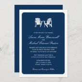 Invitation Deux chaises Adirondack Mariage (Devant / Derrière)