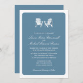 Invitation Deux chaises Adirondack | Mariage (Devant / Derrière)