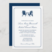 Invitation Deux chaises Adirondack Mariage (Devant / Derrière)