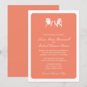 Invitation Deux chaises Adirondack Mariage (Devant / Derrière)