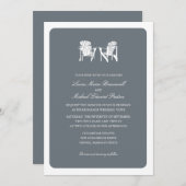 Invitation Deux chaises Adirondack Mariage (Devant / Derrière)