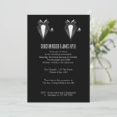 Invitation Deux chambres Bow Cravate Tuxedo Mariage (Debout devant)