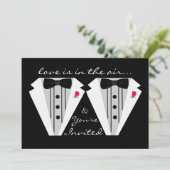 Invitation Deux Chambres Gay-Mariage-Tuxedo (Debout devant)