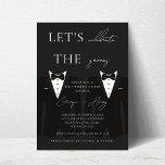 Invitation Deux chambres LGBTQ Tuxedo Wedding shower élégant<br><div class="desc">Surprenez vos proches avec cette invitation élégante,  avec un script moderne,  deux tuxedos et texte modifiable. Ajoutez facilement vos propres détails en cliquant sur l'option "personnaliser".</div>