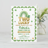 Invitation Deux chanceux 2e anniversaire de la Saint-Patrick (Debout devant)