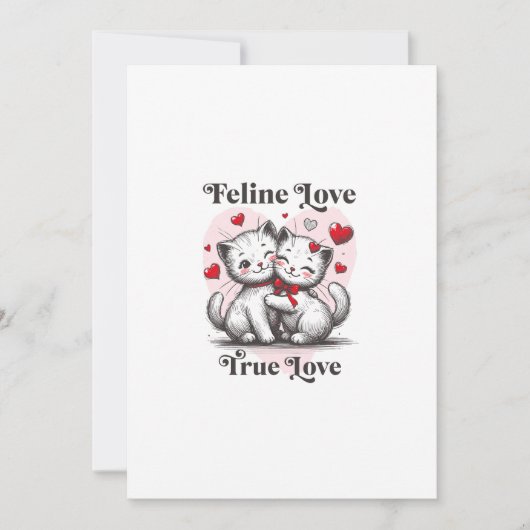 Invitation Deux chats amoureux : le passage à tabac et le pas (Devant)