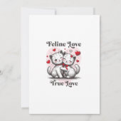 Invitation Deux chats amoureux : le passage à tabac et le pas (Dos)