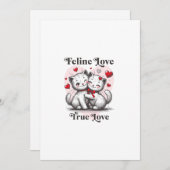 Invitation Deux chats amoureux : le passage à tabac et le pas (Devant / Derrière)