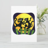 Invitation Deux chats noirs (Debout devant)