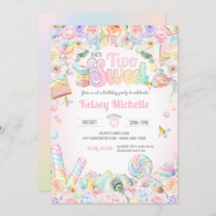 Invitation Deux Chaussures Pastel Douce Shope 2E Anniversaire