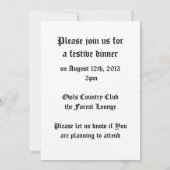 Invitation Deux Chouettes (Dos)