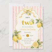 Invitation Deux citrons doux 2e anniversaire (Devant)