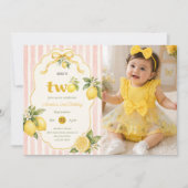 Invitation Deux citrons doux 2e anniversaire photo (Devant)
