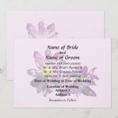 Invitation Deux Clematis Roses (Devant / Derrière)