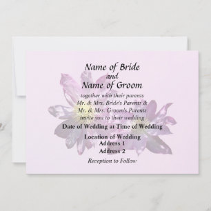 Invitation Deux clématites roses