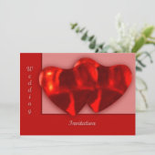 Invitation Deux coeurs (Debout devant)