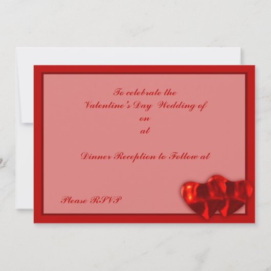 Invitation Deux coeurs (Dos)