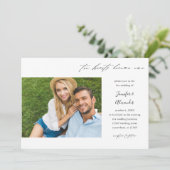 Invitation Deux coeurs Deux Mariage de calligraphie photo (Debout devant)