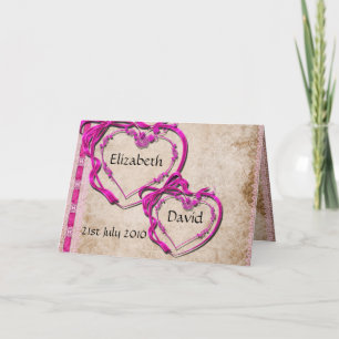 Invitation Deux coeurs ensemble