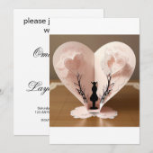 Invitation Deux coeurs entrelacés : un symbole d'amour et de (Devant / Derrière)