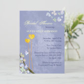 Invitation Deux Coeurs Fête des mariées Florale Printemps Ble (Debout devant)